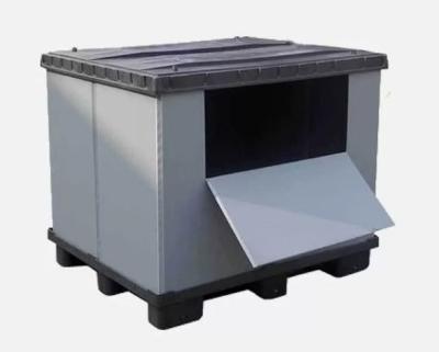 Corrosion Resistant Plastic Pallet Box Coaming Plastic Moving Crate Foldable