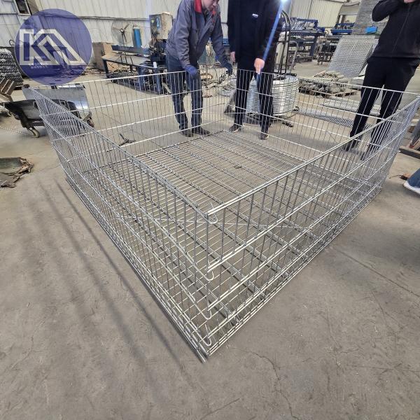 Caja de gabión soldada de trabajo pesado con 275 g de zinc revestido acero galvanizado de malla de 50x50 mm para paredes de contención y control de la erosión 1000x500x300 mm