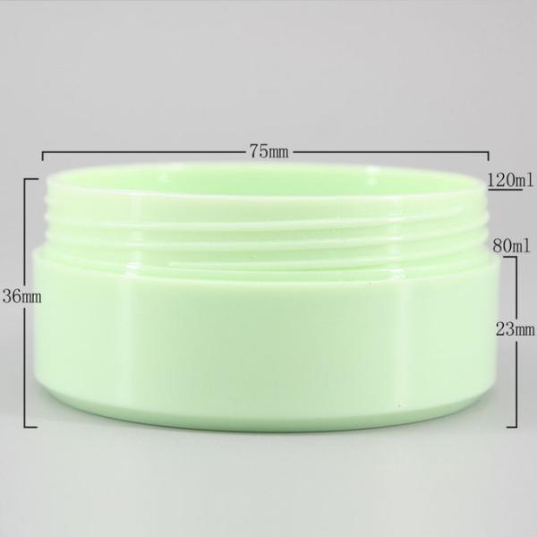 Empaquetado verde claro del tarro de la crema 2.7oz de 36m m