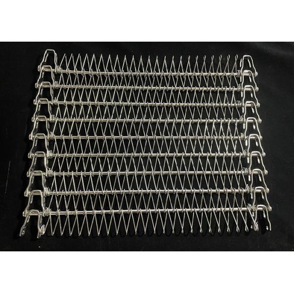 Stainless Steel Flexible Rod Wire Mesh Spiral Freezer Conveyor Belt For Multi-Tier Spiral Conveyor In Food Industry
