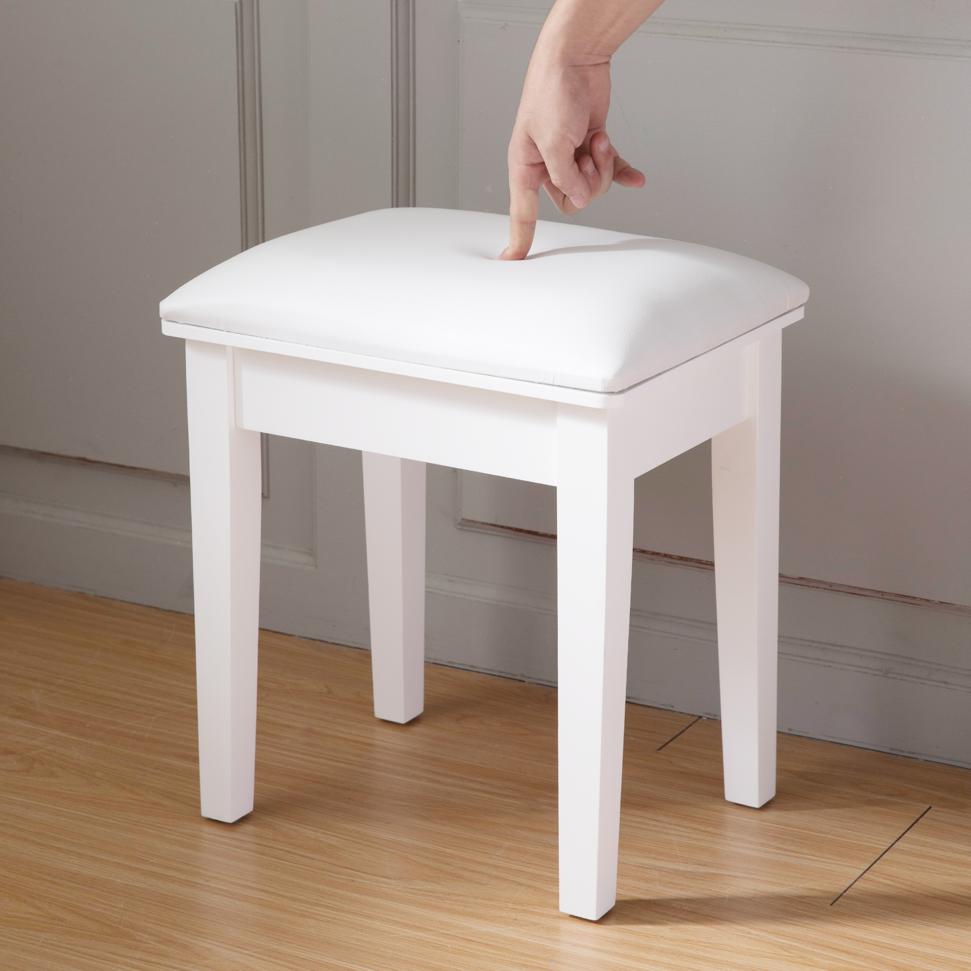Высота 40cm табуретки MDF прямая твердая деревянная с кожей PU