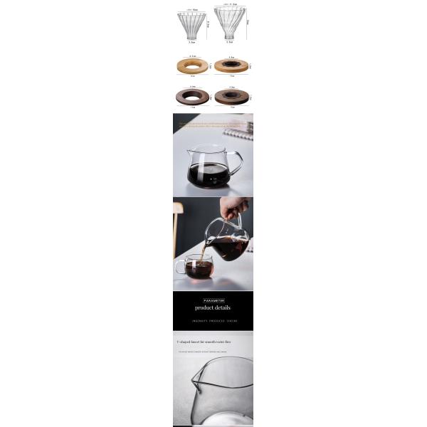 Customized Size Modern Temperature Resistant Coffee Dripper Stand Filter Paper Holder