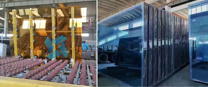 Покрашенное зеркало поплавка листовых стекл 1830*2440mm зеркала голубое