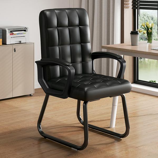 Black Brown PU Leather Office Chair and Lift Swivel Mesh Computer Chair PC Chair for Company