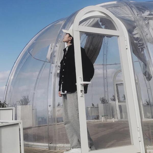 Barraca de acampamento de alumínio da bolha do ISO da abóbada Geodesic de 6m com revestimento UV
