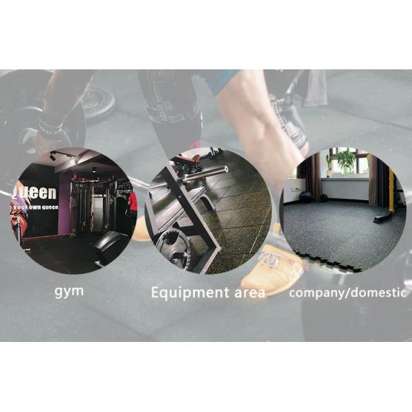Customized Heavy Duty Rubber Flooring 485*485mm / 970*970mm Interlocking Fitness Flooring