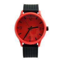 Caja para hombre de la aleación del espray del aceite de la correa del silicón del reloj del cuarzo de la prenda impermeable del cajero automático 3