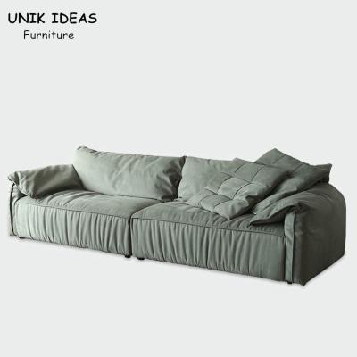 Gray Green Blue Living Room Sofa Couch Velvet Big Sofa secional ajustou 2650mm