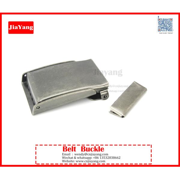 custom prong silver iron metal men belt buckle with embossed logo