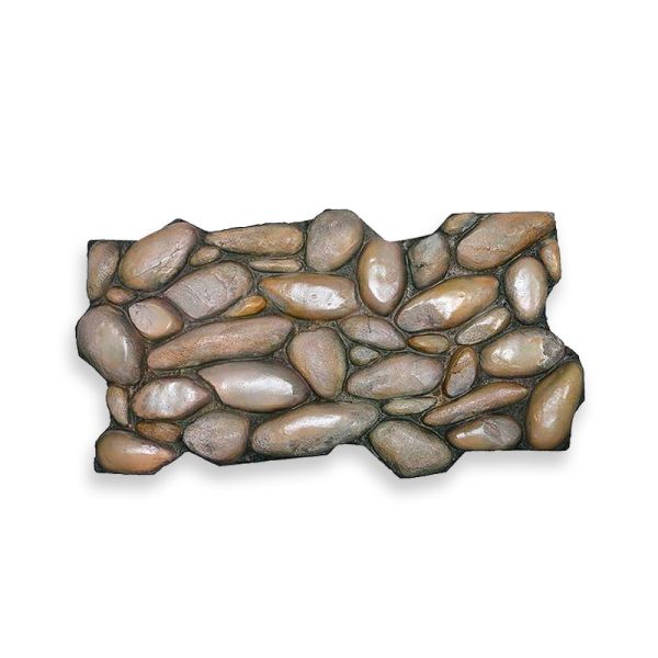 3D Realistic PU Stone Pebble Wall Panel Waterproof Faux Cladding Texture For House Villa