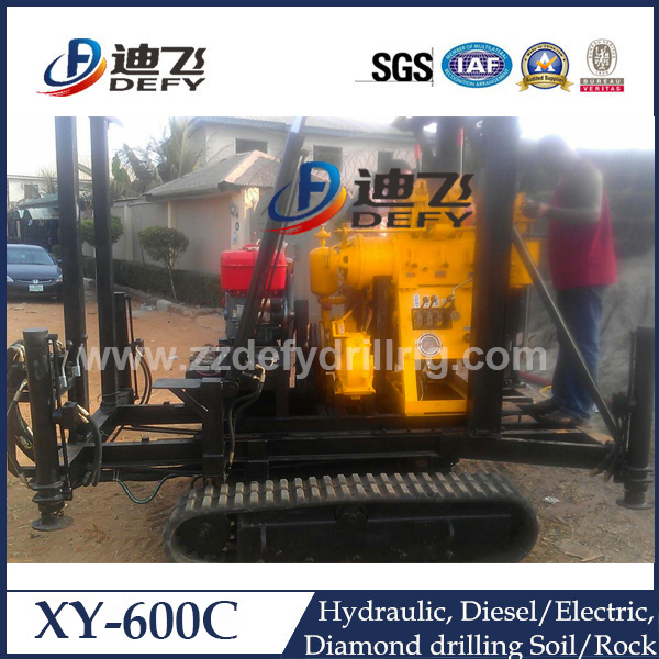 600m depth portable water drilling rig water well drilling machine XY-600C