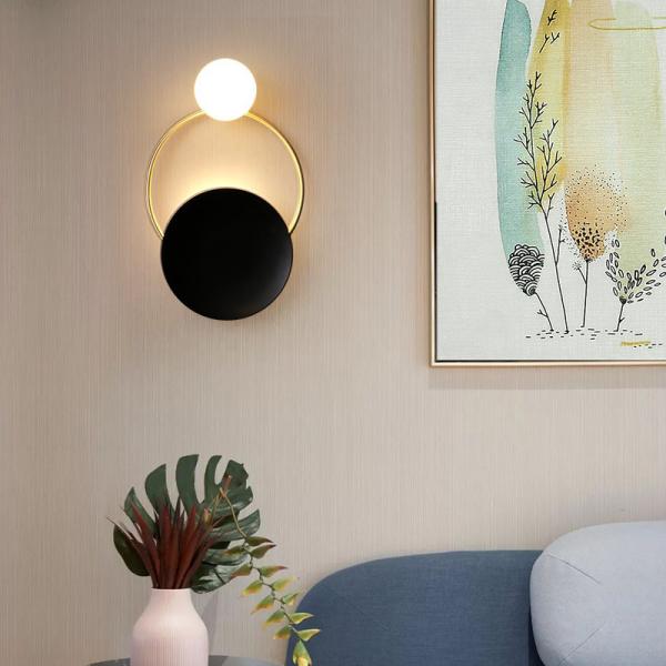Golden Wall Sconce Lights Fixture Nordic Ring Bedside Lamps wall mount ring light (WH-VR-104)