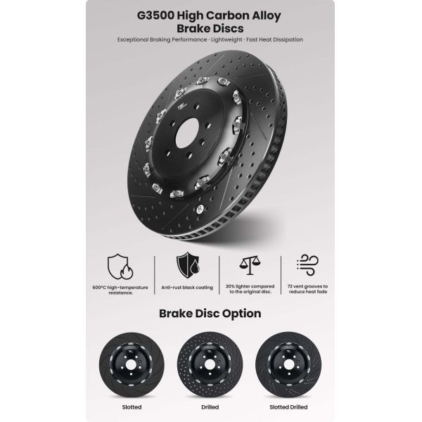 TEI P60ES étrier de frein avant 18/19 pouces Disque de frein 6 Pot Grand Kit de frein pour BMW Série 5 F10 E60 E39 E34 G60