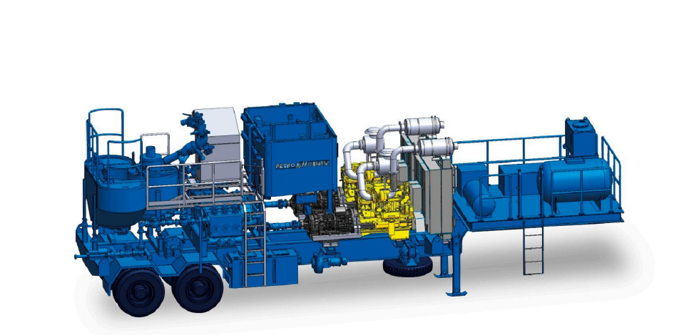 Truck Mounted Oilfield Cementing Equipment For Oil And Gas Well Construction
