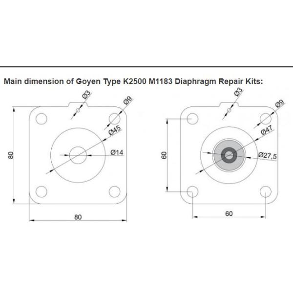 K2500 K2501 1'Kit de reparación de diafragma de caucho nitrílico para válvula de pulso de Goyen CA25T CA25DD