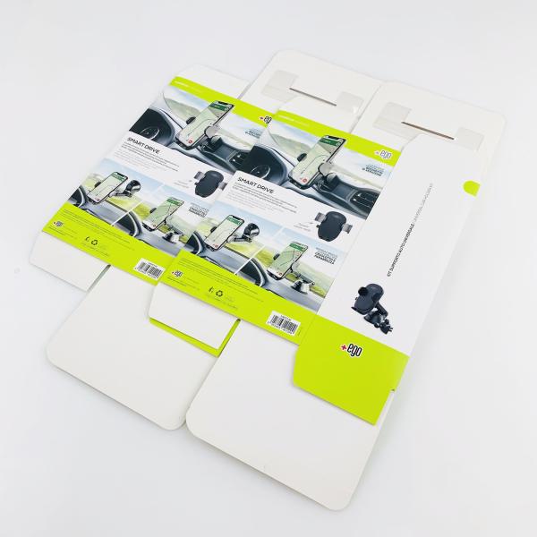 Custom Folding Paper Box with Hooks Mobile Phone Stand Gift Box Phone Accessories Box for Car Phone Holder Packaging