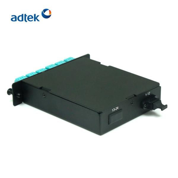 12 Duplex 24 Cores MPO Fiber Cassette , MTP Cassette Module LGX LC OM4