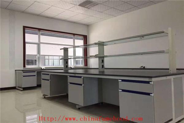Chemical Resistance Wood Lab Work Table  For Hospital With Adjustable Foot