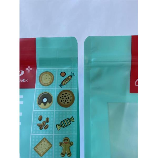 Printed Mylar Flat Bottom Plastic Bags Custom Logo For Snack Food