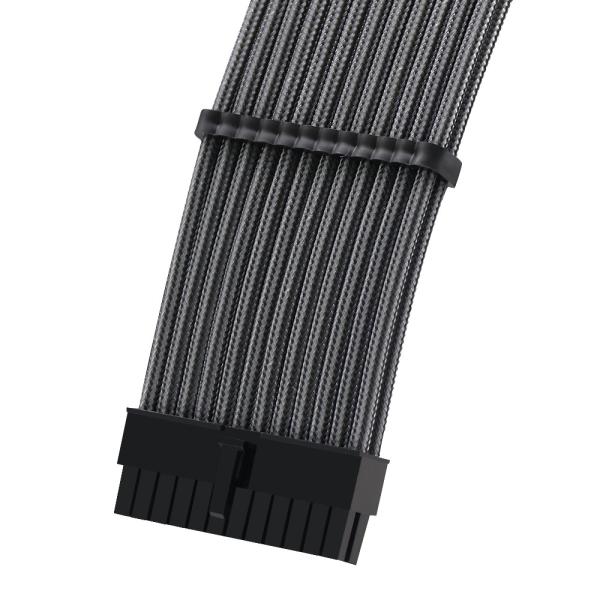 18 AWG 30CM 90 degree 360 degree sleeved braided nylon electric custom male to female extension cord ash Support customization