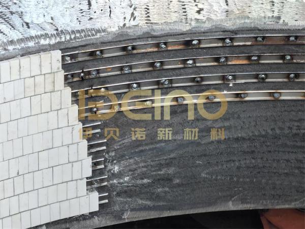 Wear resistant ceramics used in fan impeller Dovetail slot type wear-resistant ceramic plate for fan impeller