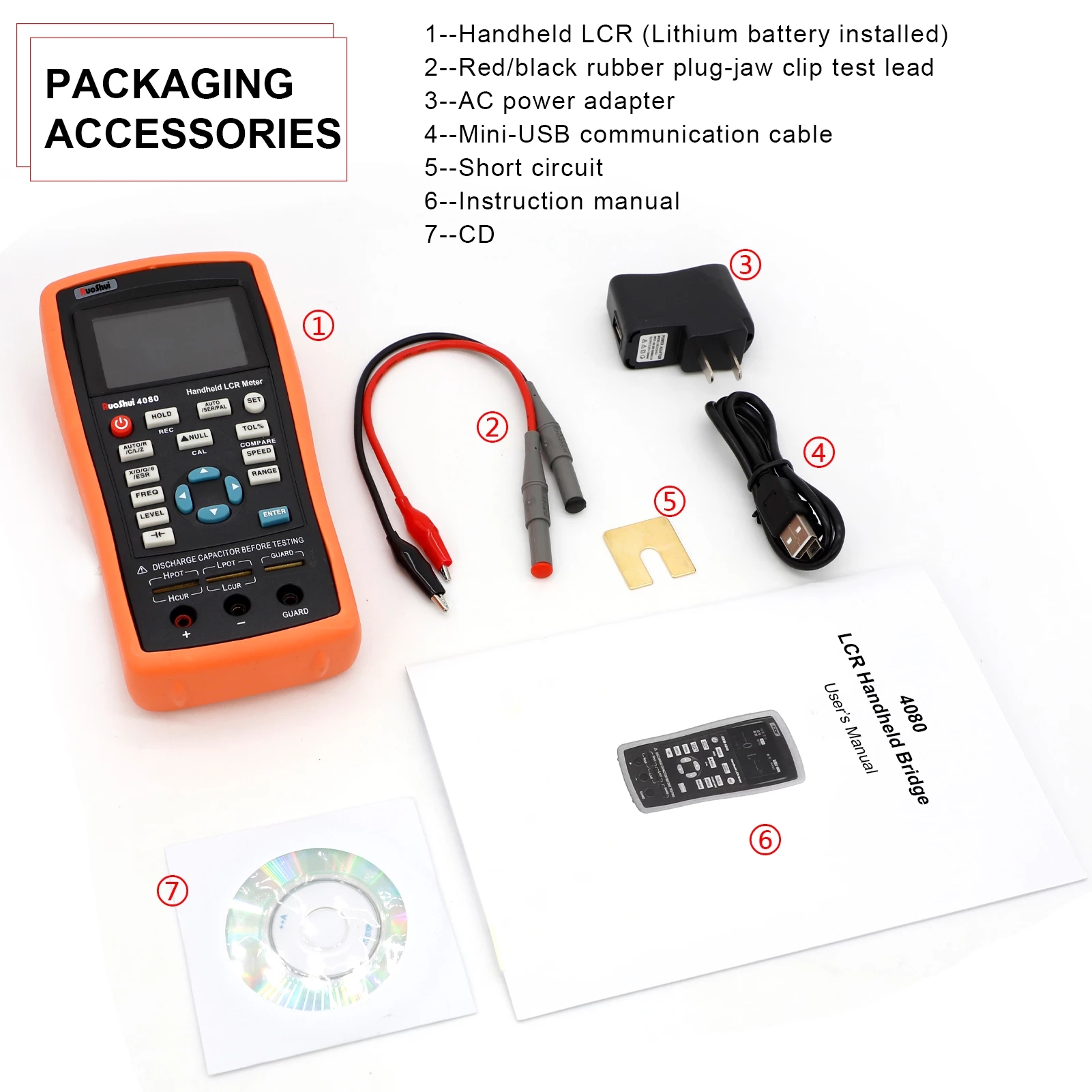 Метр сопротивления индуктивности емкости цифровых метров USB LCR