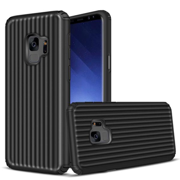 Anti - Slip Blue PU TPU Smartphone Protective Case Cover For Samsung Galaxy S9 S9+