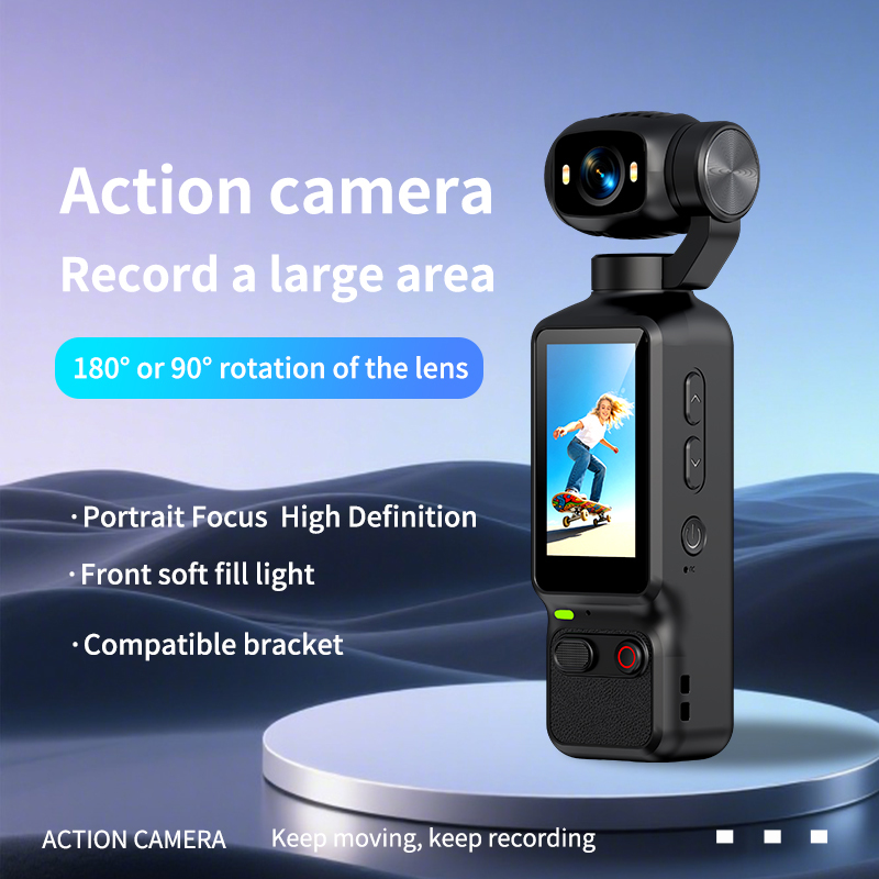 Bulk Mix Color Orders Supported OEM Laser Engrave Logo Red One Tap Record Button 1.97 Inch Screen Multi Mode Shooting