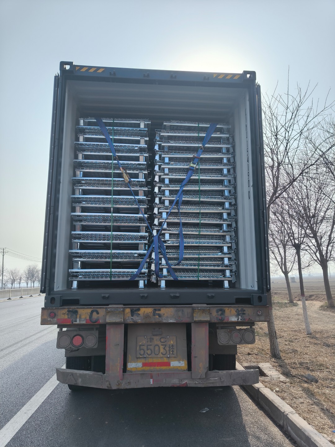 Hot-Dip Galvanized Wire Mesh Storage Cage 1000x200x840mm Anti-Rust Fold Down Knockdown