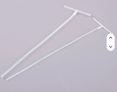 Medical-Grade Silicone T Biliary Drain with X-Ray Visibility – 35cm Length for Surgical Precision