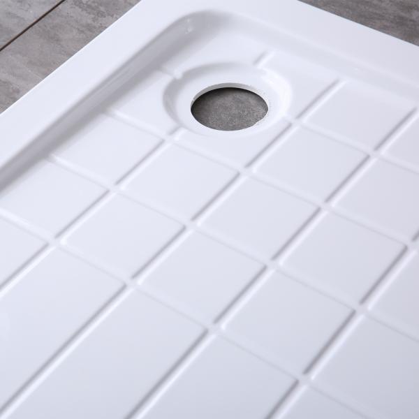Single Color 800x800x45mm Corner Acrylic Shower Tray for Glass Cabinet Base Bath Tray