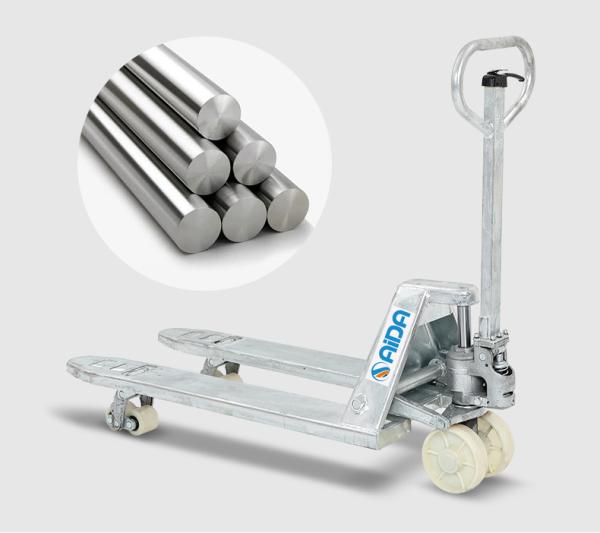 CE Approval Stainless Steel Hand Pallet Truck , Hygienic 2000kg Pallet Truck
