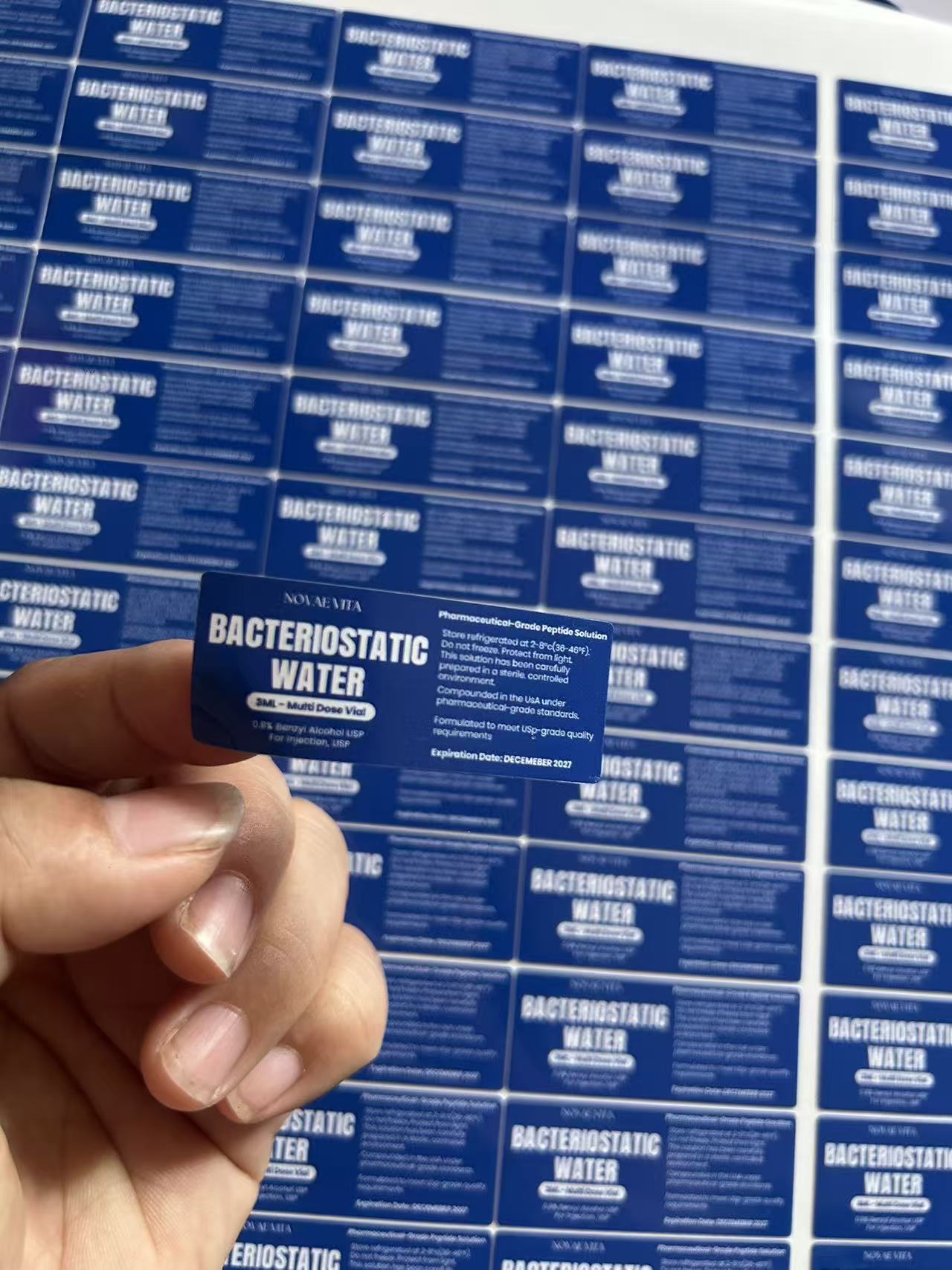Glow 70mg Pvc Self Adhesive Peptide Vial Labels