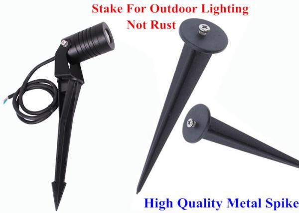 Black / Sliver Spike Base Outside Led Flood Lights , IP67 Led Landscape Light