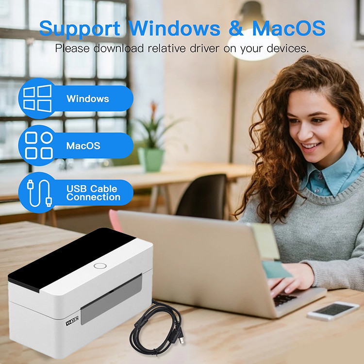 Совместимое принтера 4x6 ярлыка 110mm USB Bluetooth термальное Handheld со смартфонами