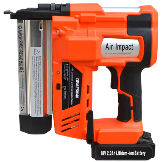 Industrial Grade 18V Li-ion Battery Cordless Nailer Stapler 2 in 1 Customized Support