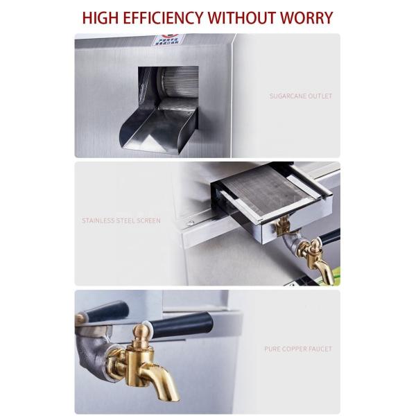 Exprimidora de zumo de caña de azúcar máquina eléctrica de extracción de zumo de caña de azúcar