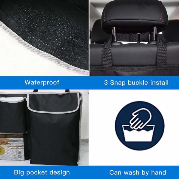 Premier SUV Truck 4 Pockets 2 Mesh Pouches Car Trunk Hanging Back Seat Storage Bag Organizer