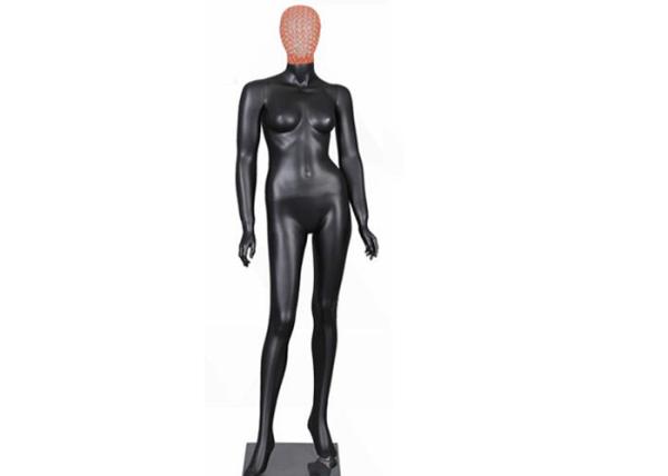 Black Female Fiberglass Clothing Dummy Mannequin Full Body With Rose Iron Wire Head