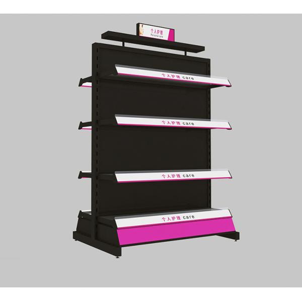 Полки дисплея нержавеющей стали косметические с формой светлой коробки подгонянной