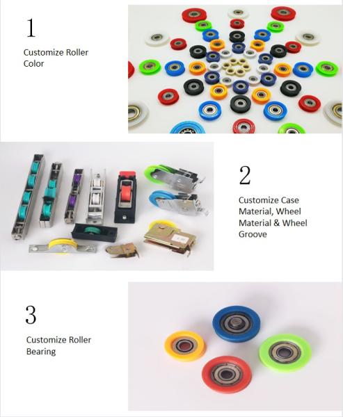 Aluminum Sliding Window Roller Wheel 20-40KGS Capacity Nylon Bearing