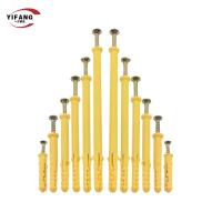 Tomada de parede plástica amarela pequena da âncora da expansão dos peixes 6mm