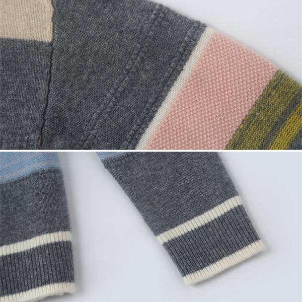 Шея o Striped Bespoke пуловер свитеров Unisex длинным связанный рукавом