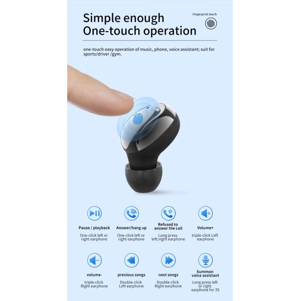 Purple White Black IPX5 Sweatproof Wireless Earbuds Hi Fi Stereo