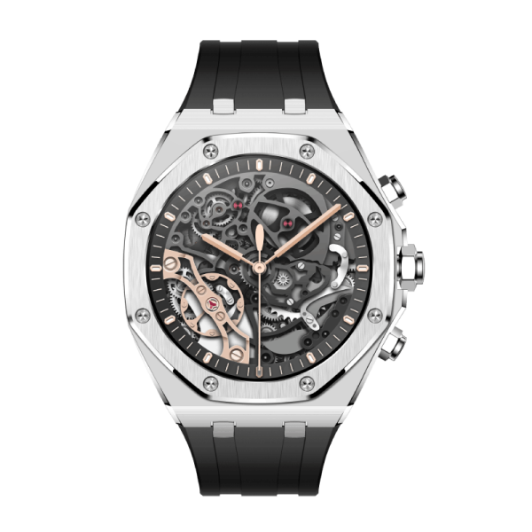 Support OEM & ODM | IP67 Waterproof Stainless Steel Smart Watch with 1.43-inch AMOLED Display and 24/7 Health Monitoring