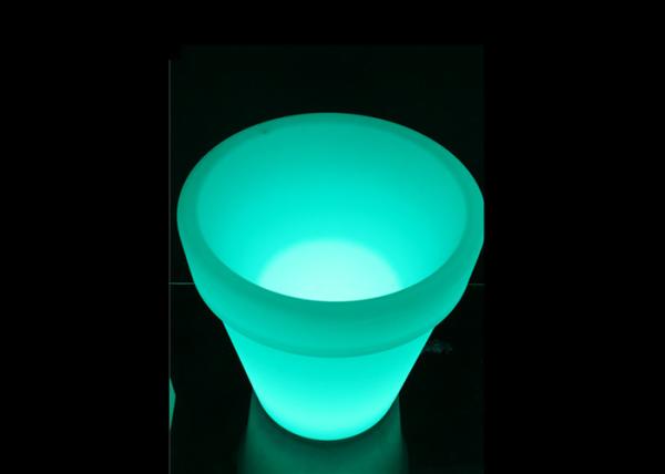 Plastic Plant Container Light Up Furniture , Rechargeable Led Bar Furniture