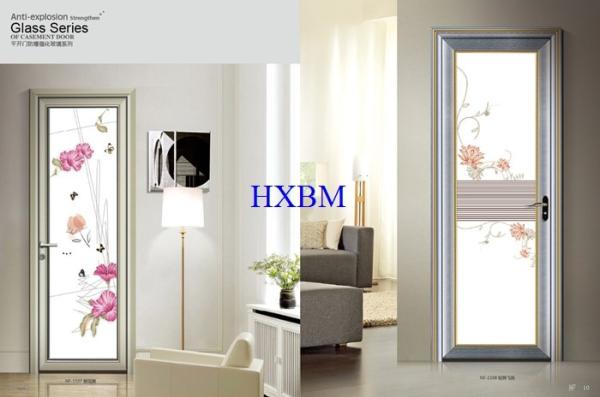 Portas interiores de alumínio da ruptura térmica com perfil de alumínio do vidro 1.8mm