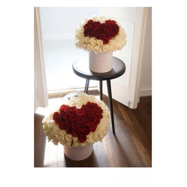 3 мм толщины индивидуальный логотип Розовое золото штампованный круглый цветочный подарочный ящик с крышкой и ручкой