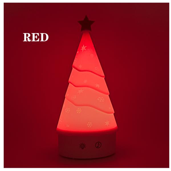 Luz de noite de árvore de Natal ecológica personalizada com controle táctil e função de música