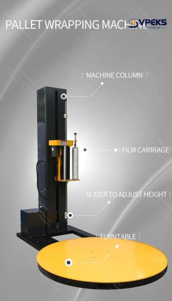 Adjustable 11r/Min Turntable Speed Mechanical Stretch Wrap Equipment For Tension Control